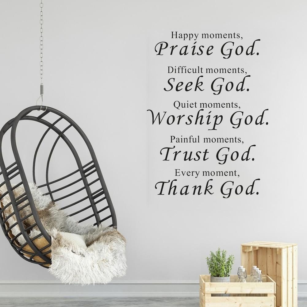 4Pcs Distinctive English Letter Style Wall Sticker Decal for Home Bedroom view 8