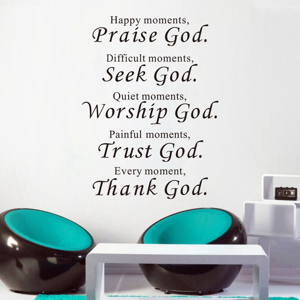 4Pcs Distinctive English Letter Style Wall Sticker Decal for Home Bedroom view 10