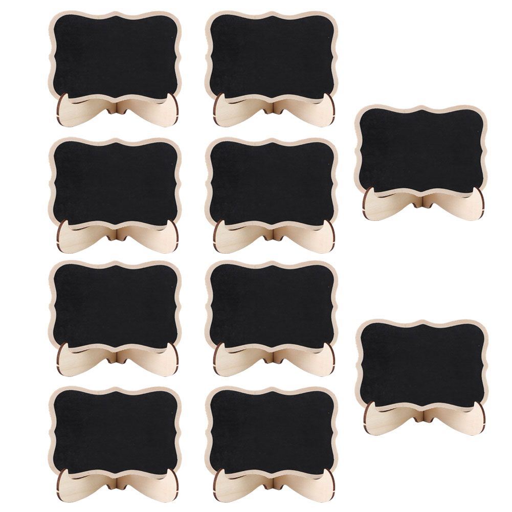 10Pcs Wooden Blackboard for Crafts Display Bar Desktop Message Wedding Decorations view 2