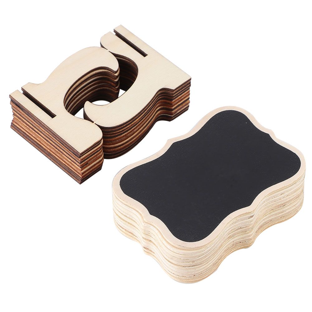 10Pcs Wooden Blackboard for Crafts Display Bar Desktop Message Wedding Decorations view 9