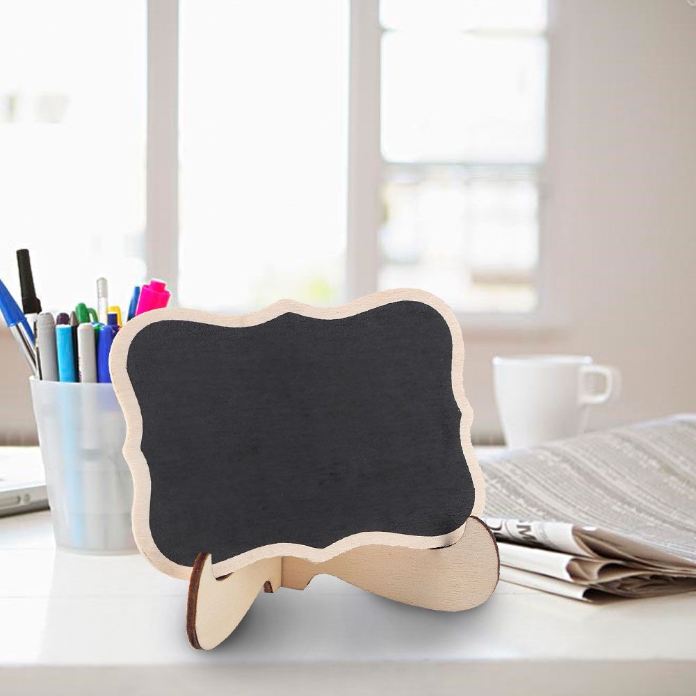 10Pcs Wooden Blackboard for Crafts Display Bar Desktop Message Wedding Decorations view 10