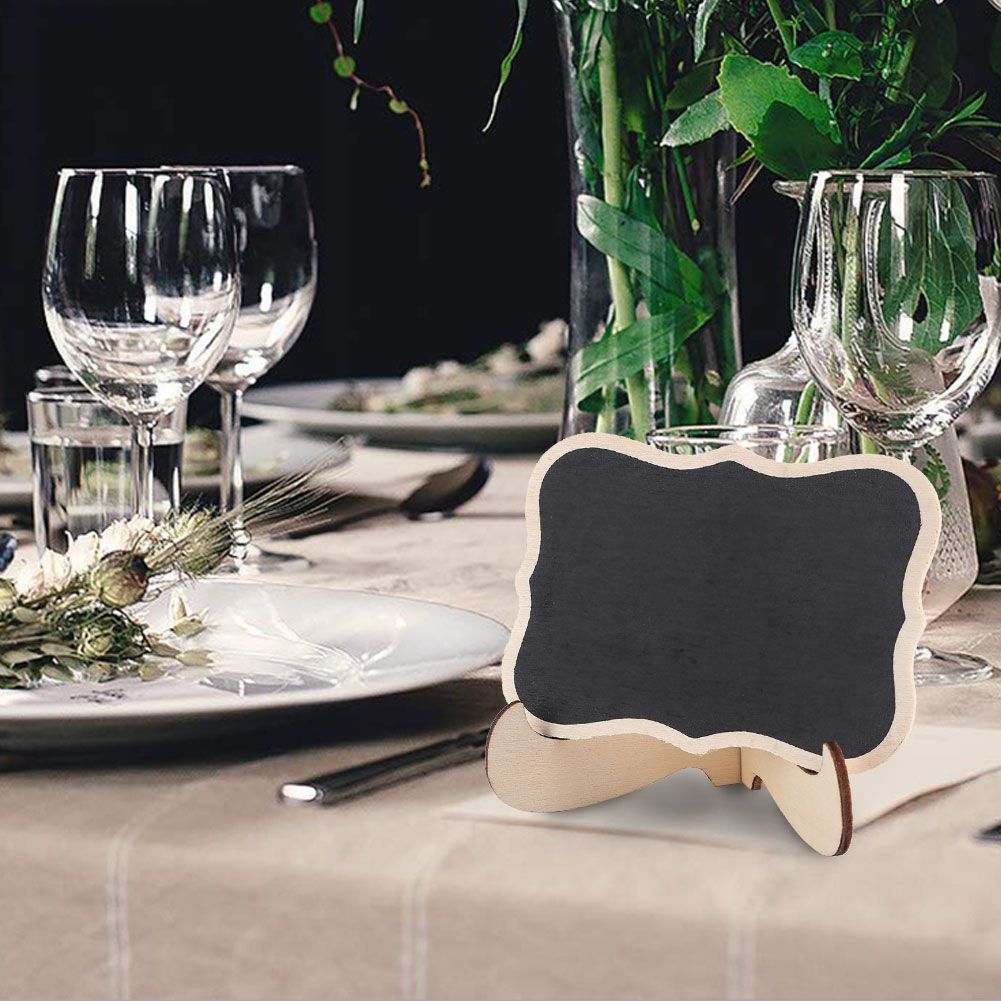 10Pcs Wooden Blackboard for Crafts Display Bar Desktop Message Wedding Decorations view 11