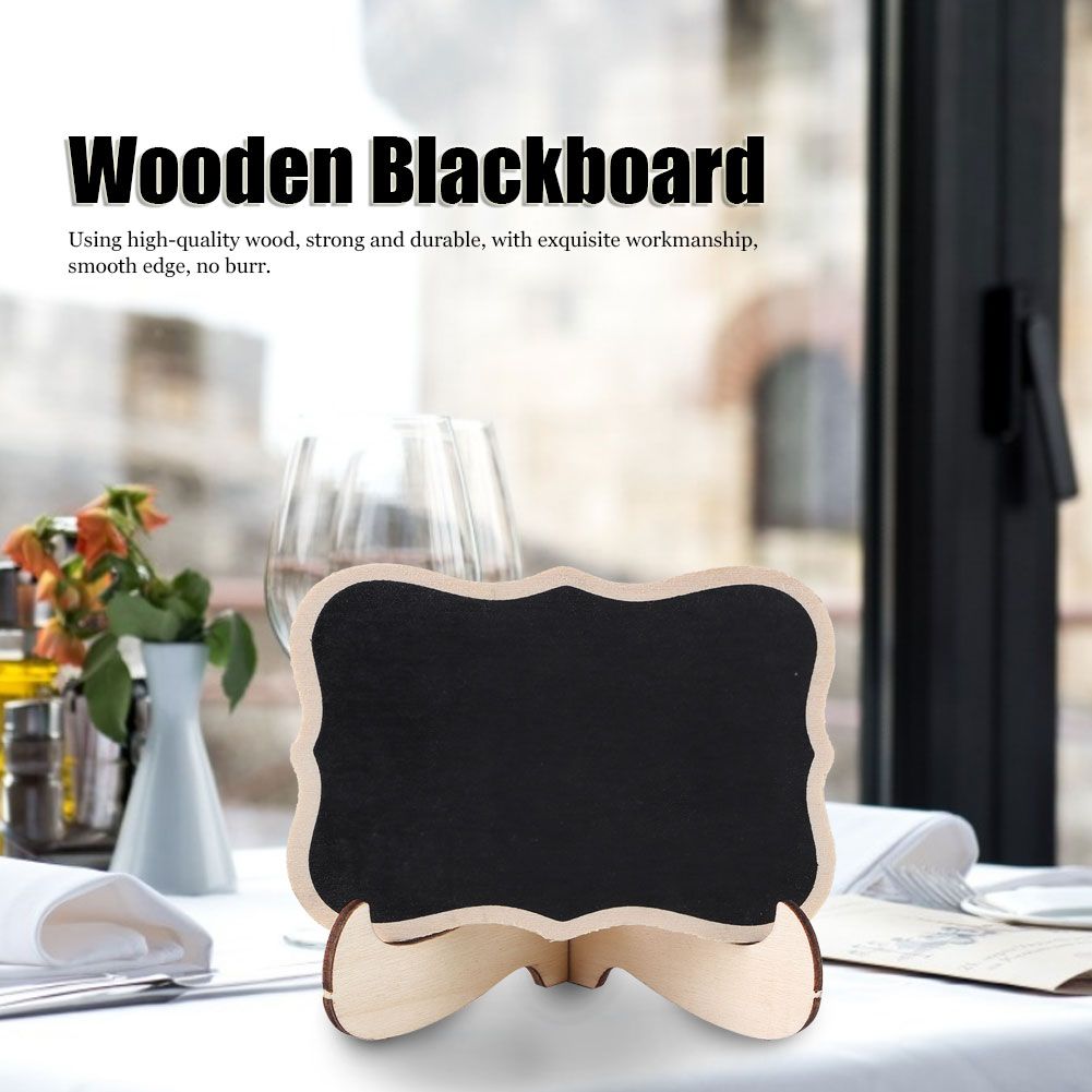 10Pcs Wooden Blackboard for Crafts Display Bar Desktop Message Wedding Decorations view 12