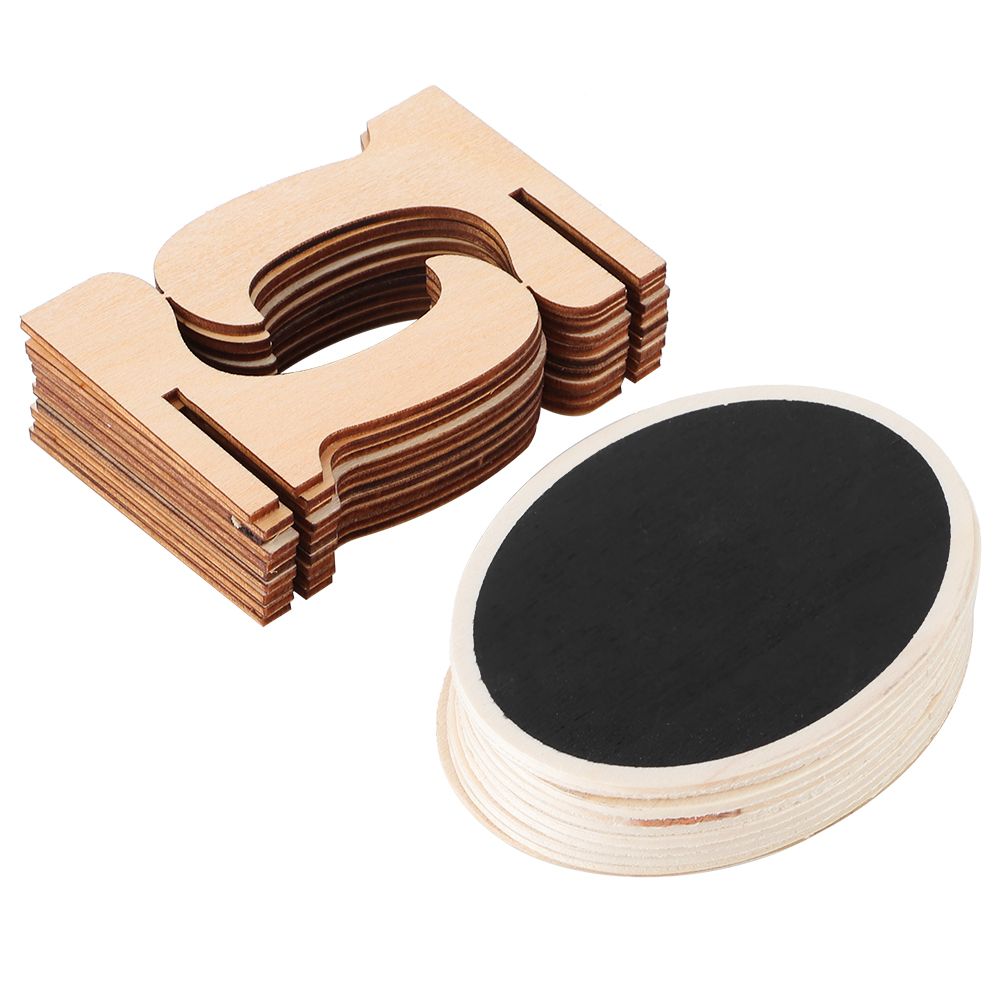 10Pcs Wood Mini Display Blackboard Art Craft Desktop Message Board Ornament view 11