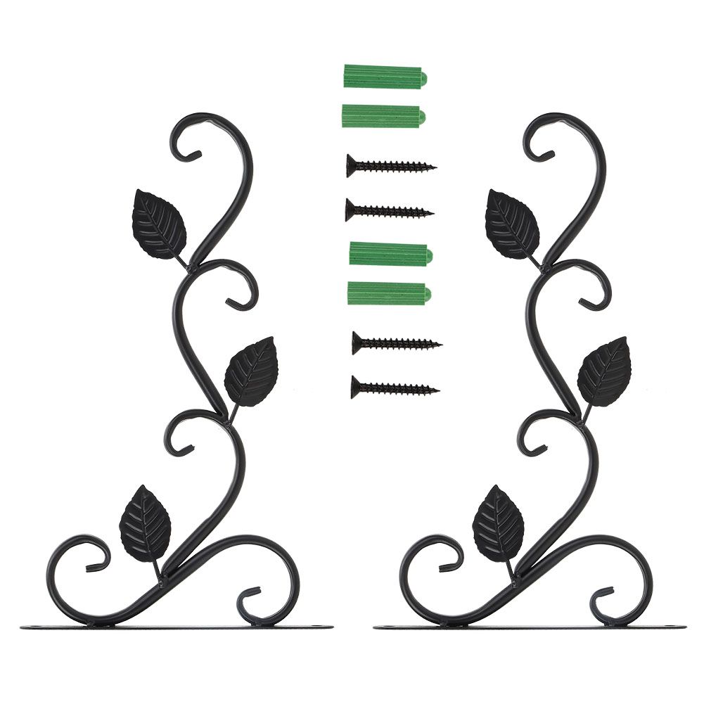 2Pcs European Style WallMounted Iron Hanger Hook for Flower Pots Garden — image 1