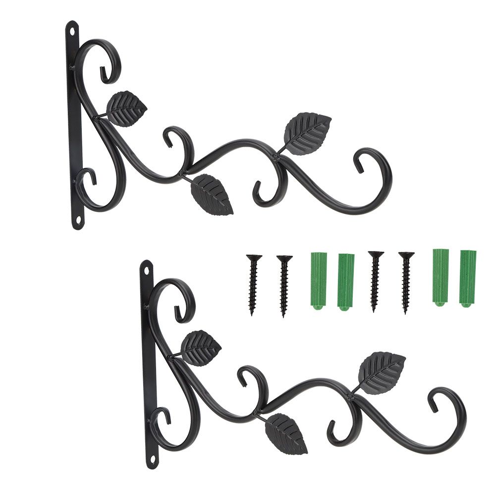 2Pcs European Style WallMounted Iron Hanger Hook for Flower Pots Garden view 10