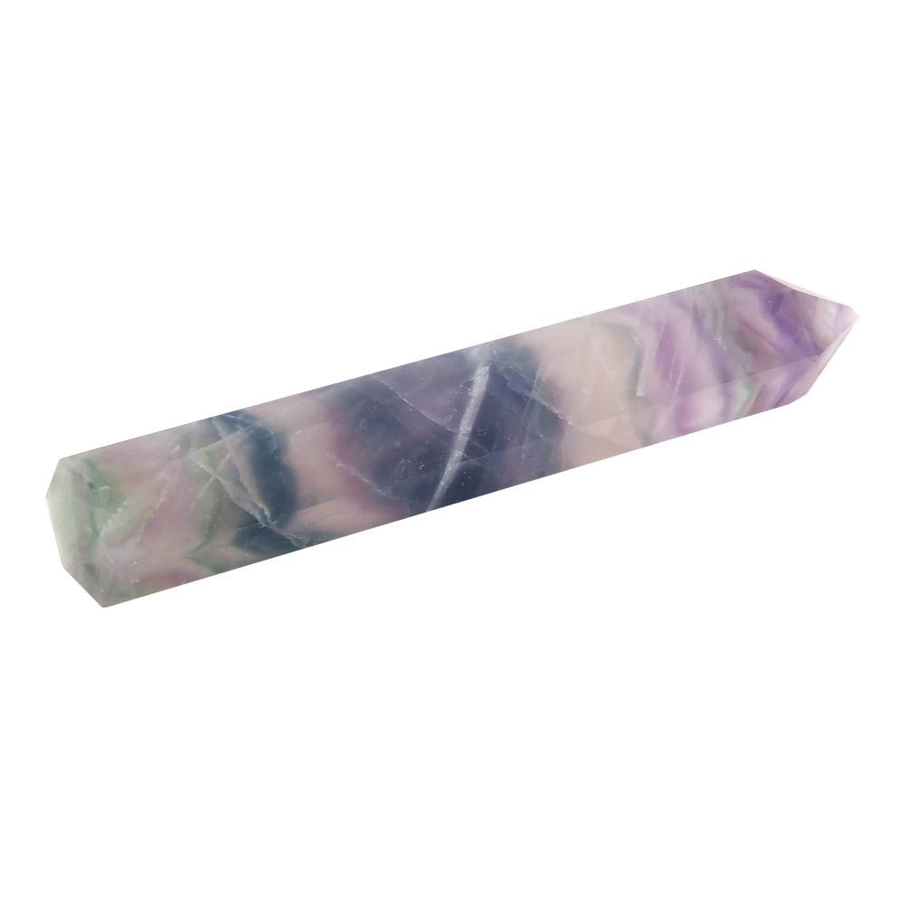 Single Pointed Coloful Fluorite Crystal Pillar Healing Meditation Crystal