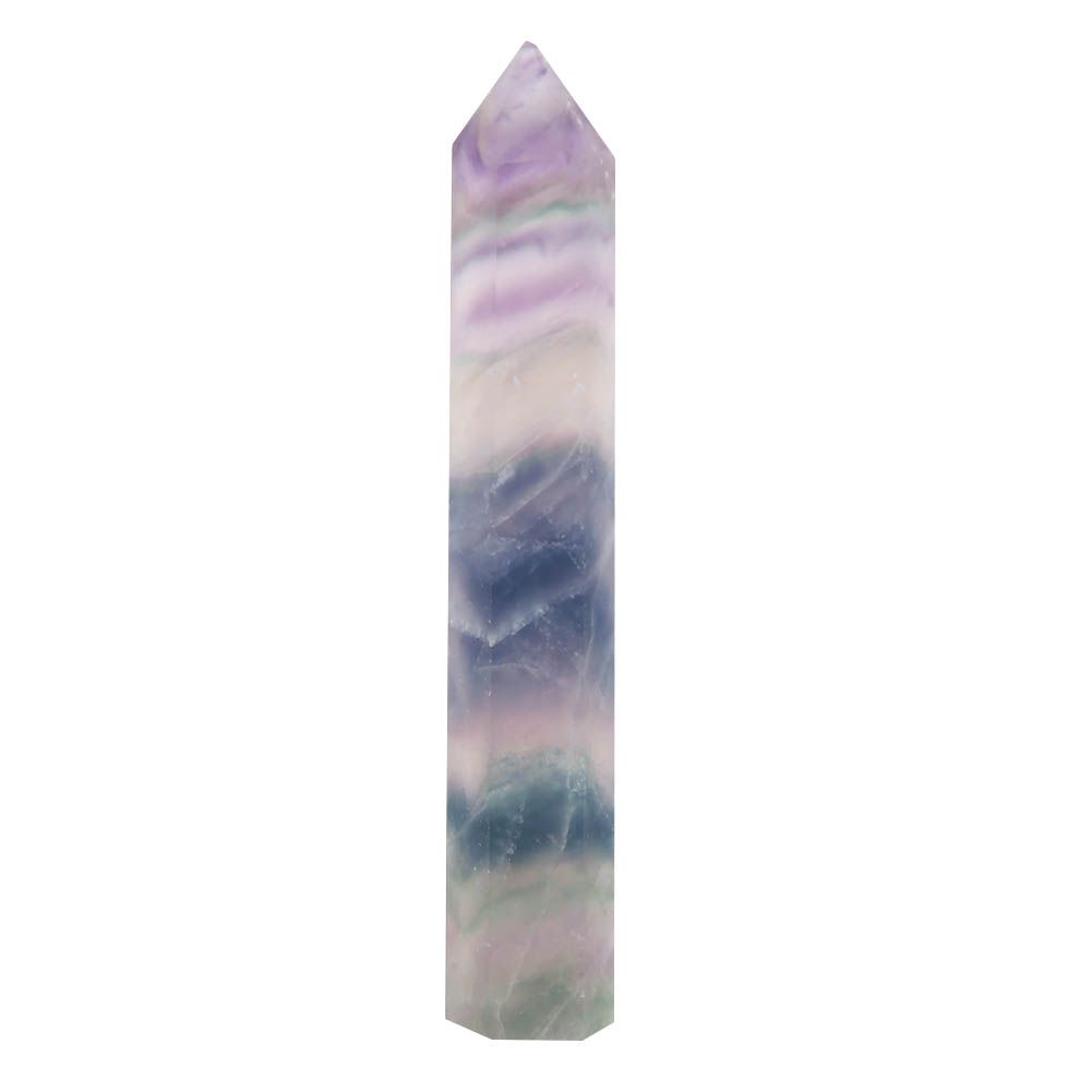 Single Pointed Coloful Fluorite Crystal Pillar Healing Meditation Crystal view 2