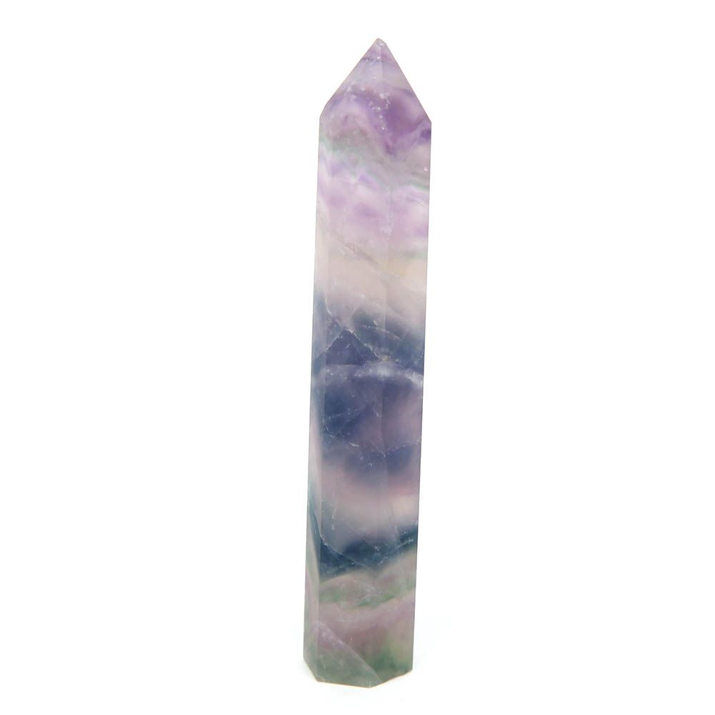 Single Pointed Coloful Fluorite Crystal Pillar Healing Meditation Crystal view 4