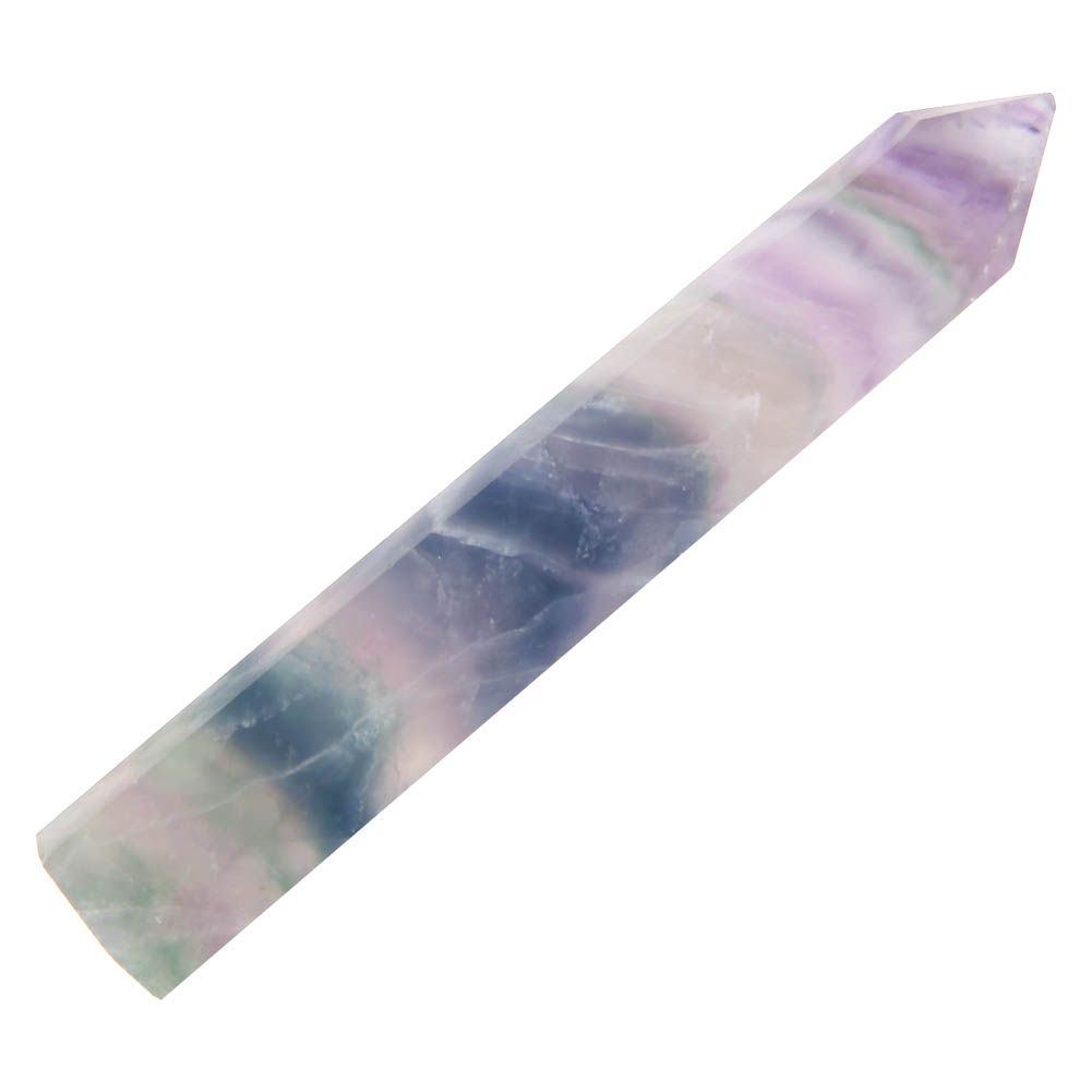 Single Pointed Coloful Fluorite Crystal Pillar Healing Meditation Crystal view 5