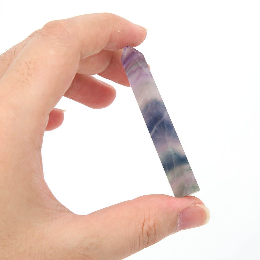 Single Pointed Coloful Fluorite Crystal Pillar Healing Meditation Crystal view 7