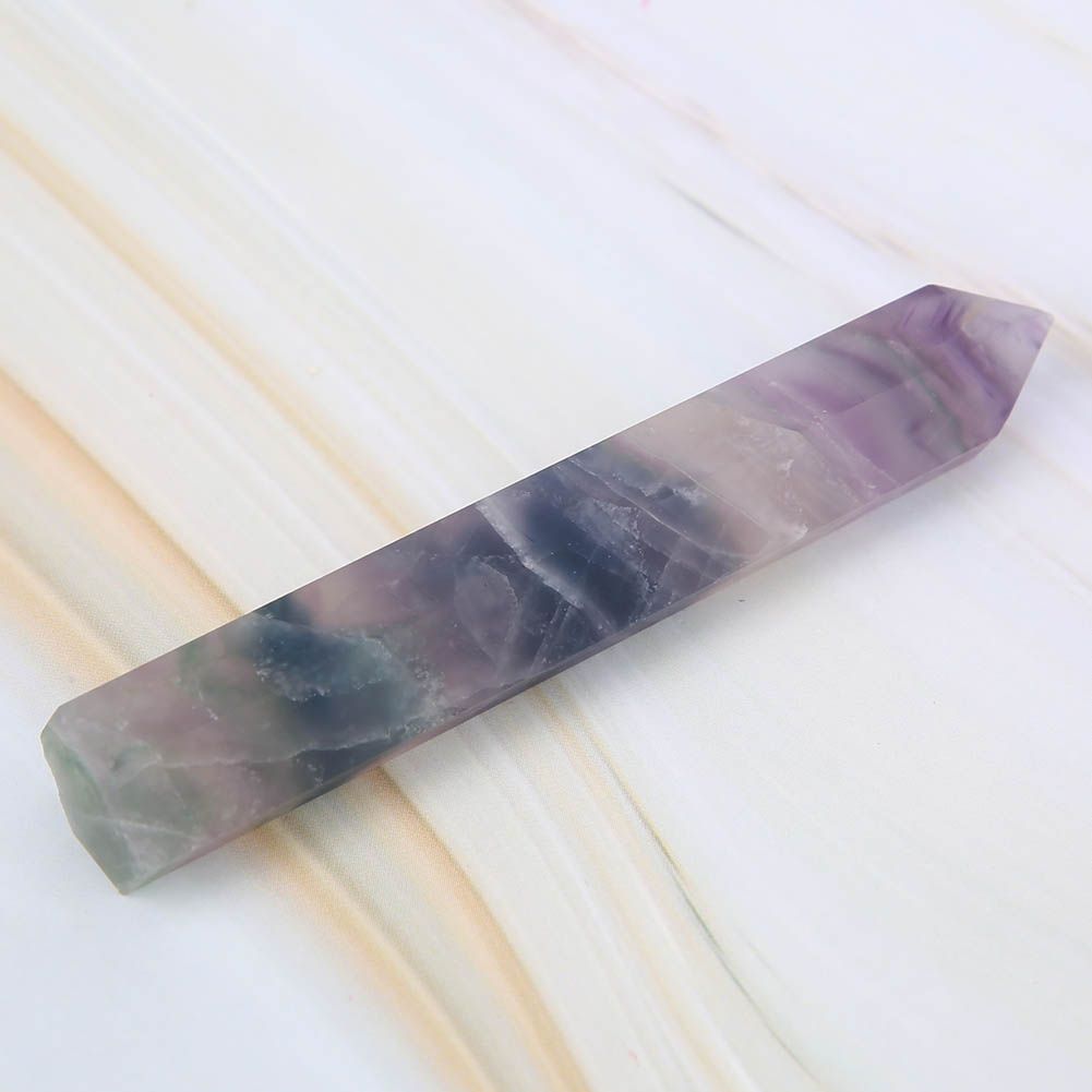 Single Pointed Coloful Fluorite Crystal Pillar Healing Meditation Crystal view 12