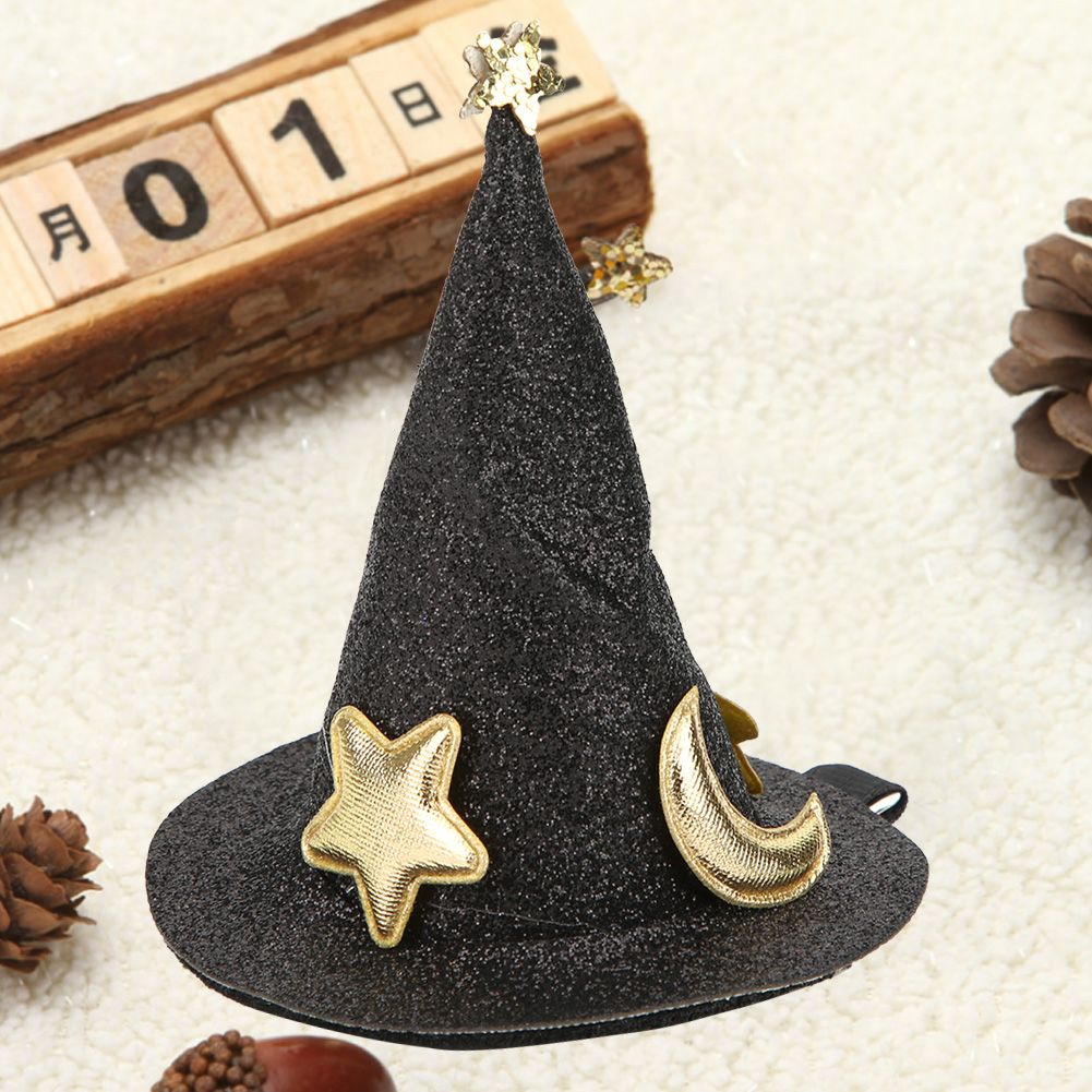 5pcs Mini Witch Hat Hair Pins Cute Hair Clips Halloween New Year Christmas view 11