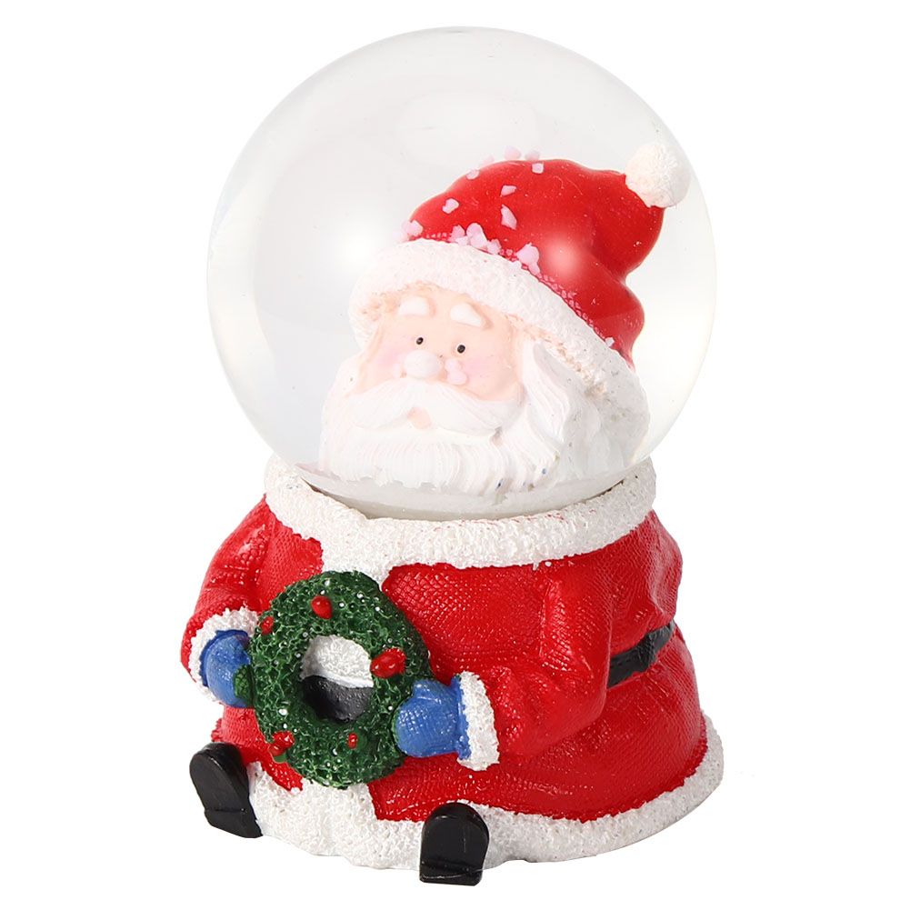 Desktop Mini Luminous Santa Claus Crystal Ball Ornament Christmas Gift Party — image 1