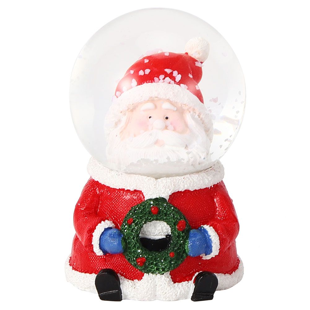 Desktop Mini Luminous Santa Claus Crystal Ball Ornament Christmas Gift Party view 2