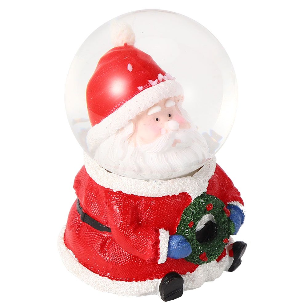 Desktop Mini Luminous Santa Claus Crystal Ball Ornament Christmas Gift Party view 3