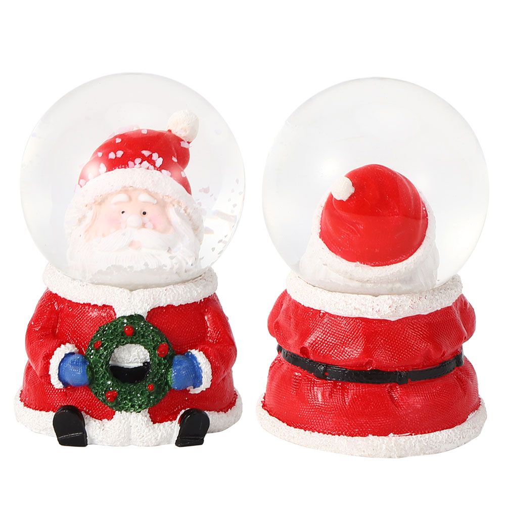Desktop Mini Luminous Santa Claus Crystal Ball Ornament Christmas Gift Party view 5