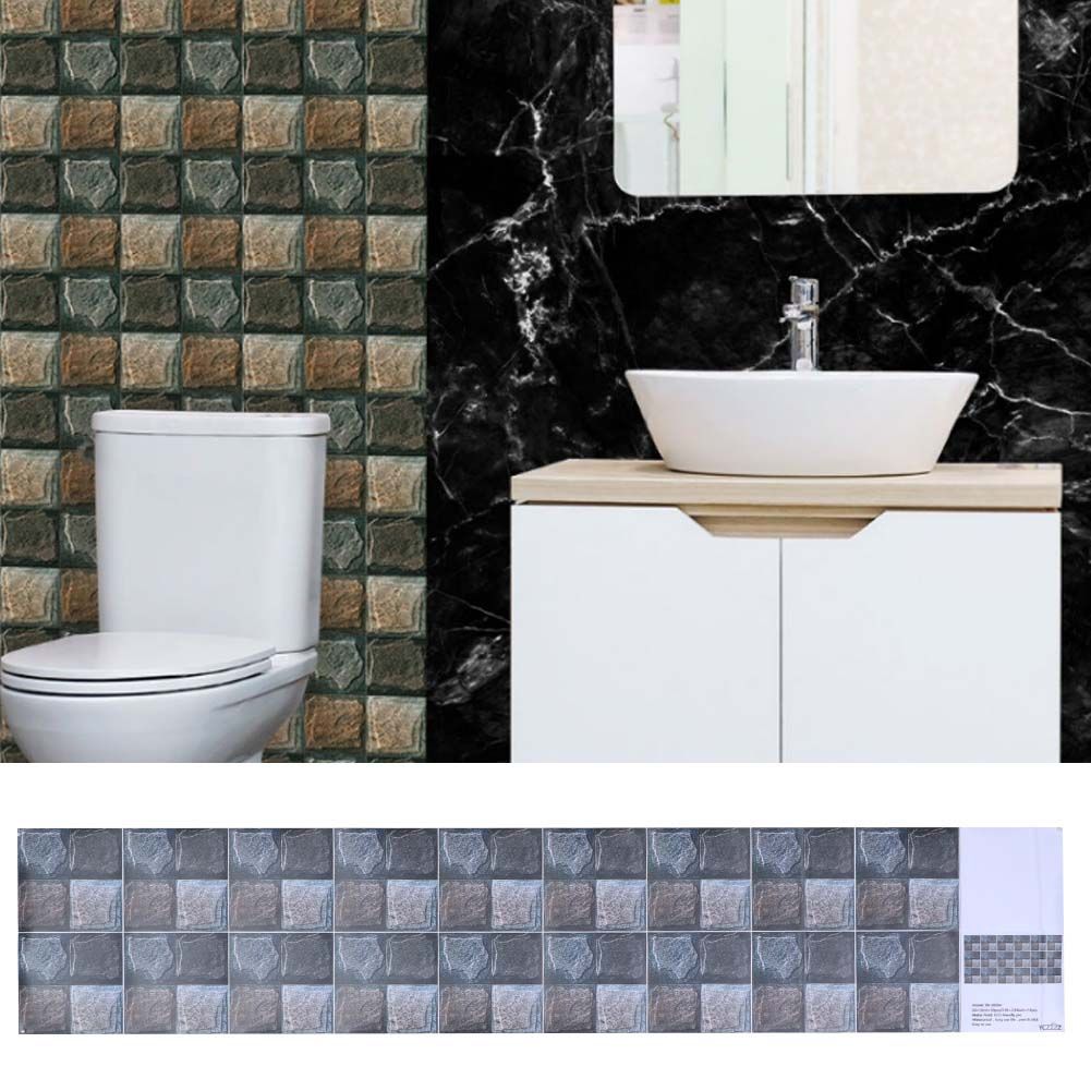 Waterproof Self Adhesive Wall Tile Sticker Peel Stick Decor for Bathroom view 9
