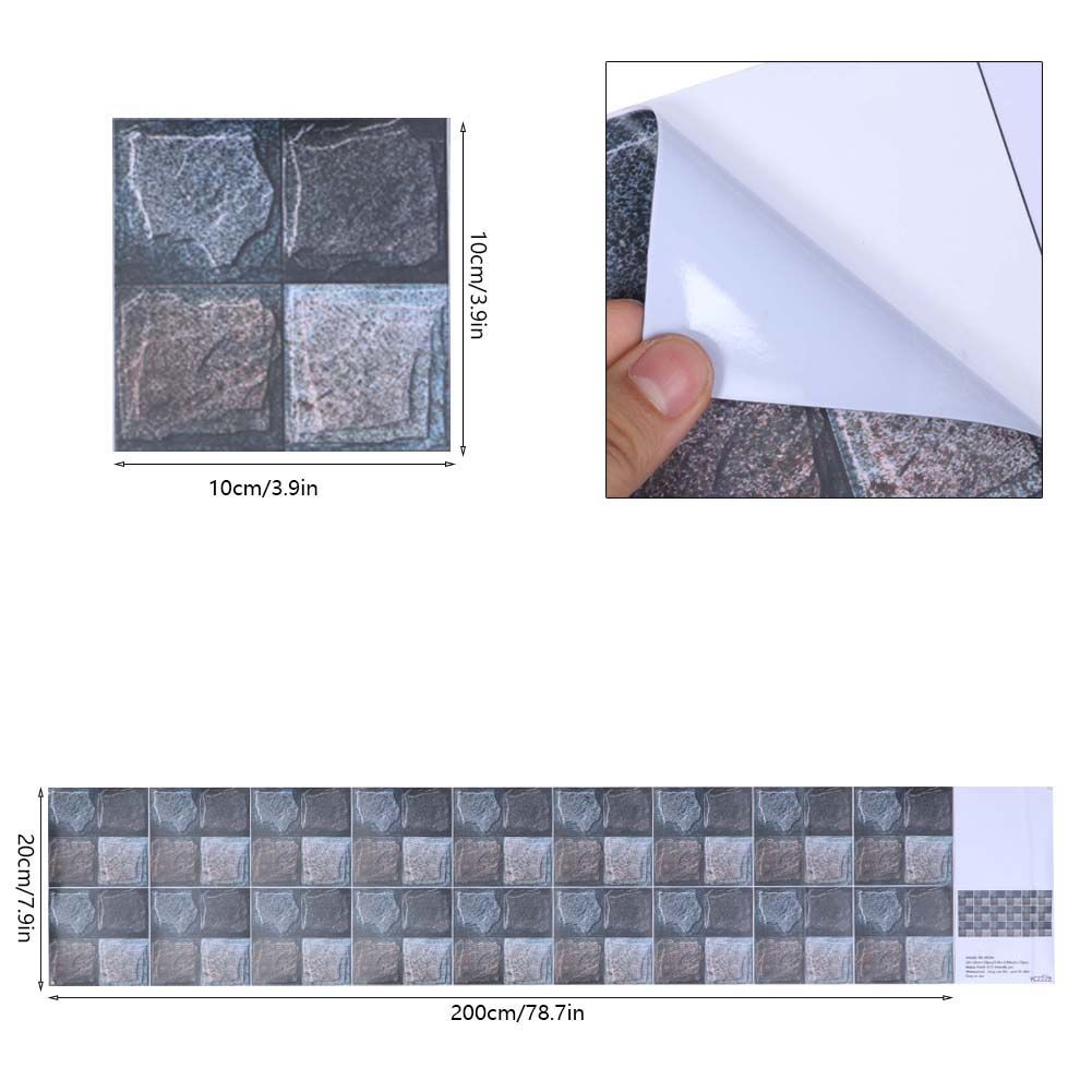 Waterproof Self Adhesive Wall Tile Sticker Peel Stick Decor for Bathroom view 11