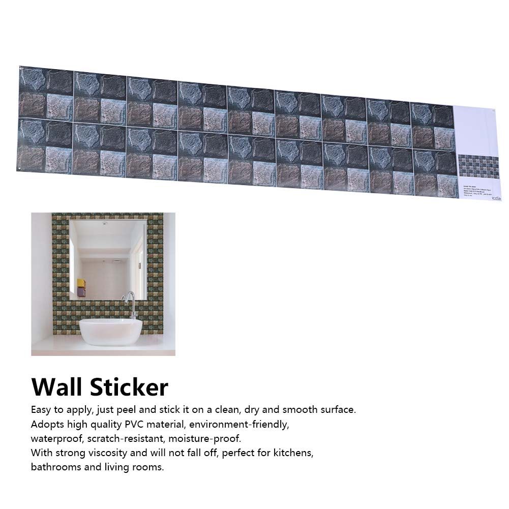 Waterproof Self Adhesive Wall Tile Sticker Peel Stick Decor for Bathroom view 12