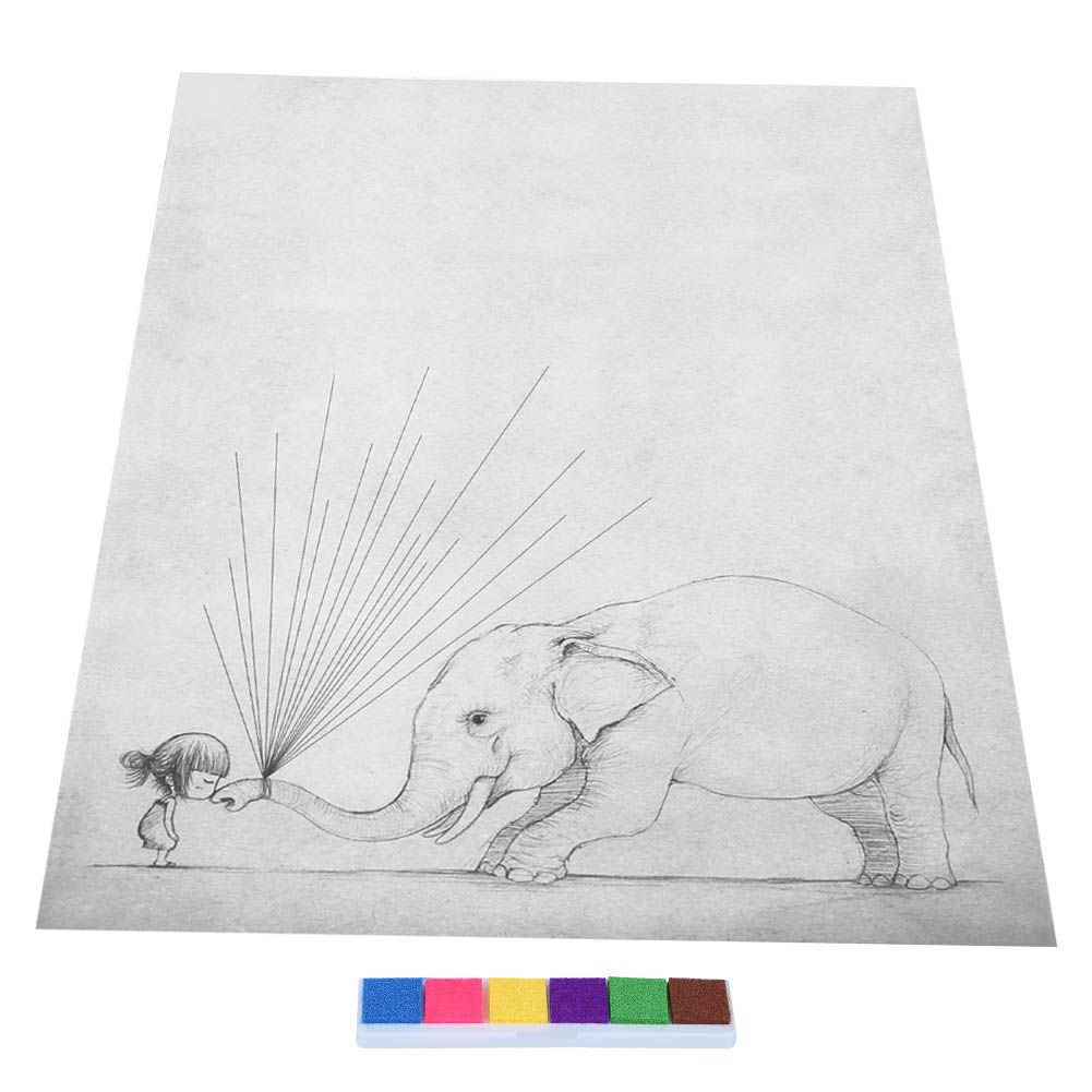 Fingerprint Painting Elephant Balloon Cartoon DIY Fingerprint Painting for view 7