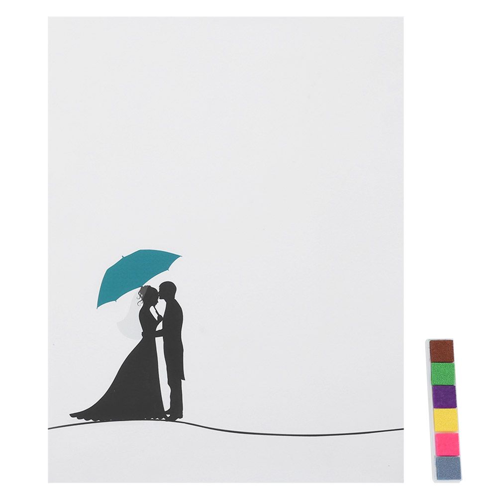 DIY Innovative Fingerprint Guest Signature Painting for Wedding Ceremony view 2