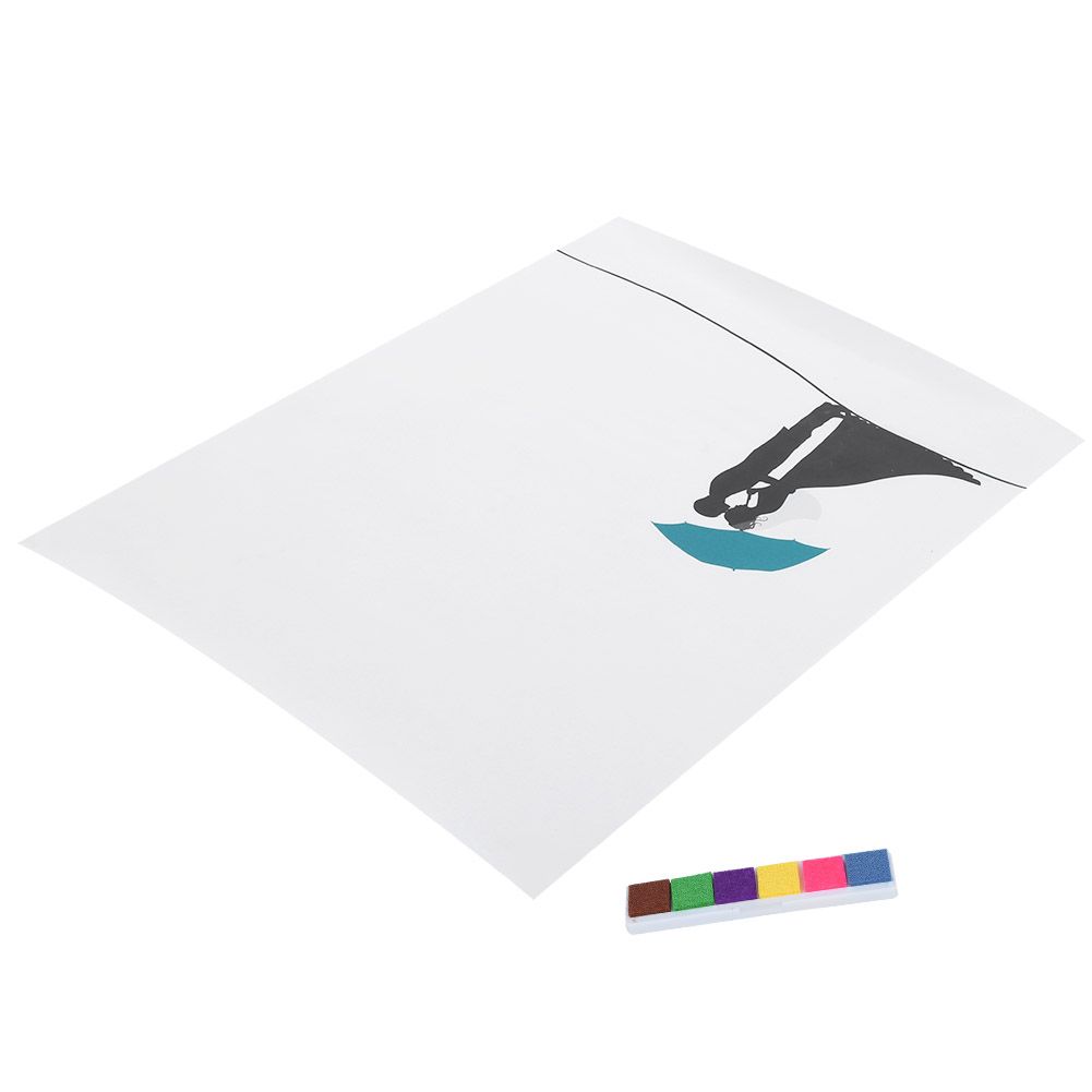 DIY Innovative Fingerprint Guest Signature Painting for Wedding Ceremony view 3