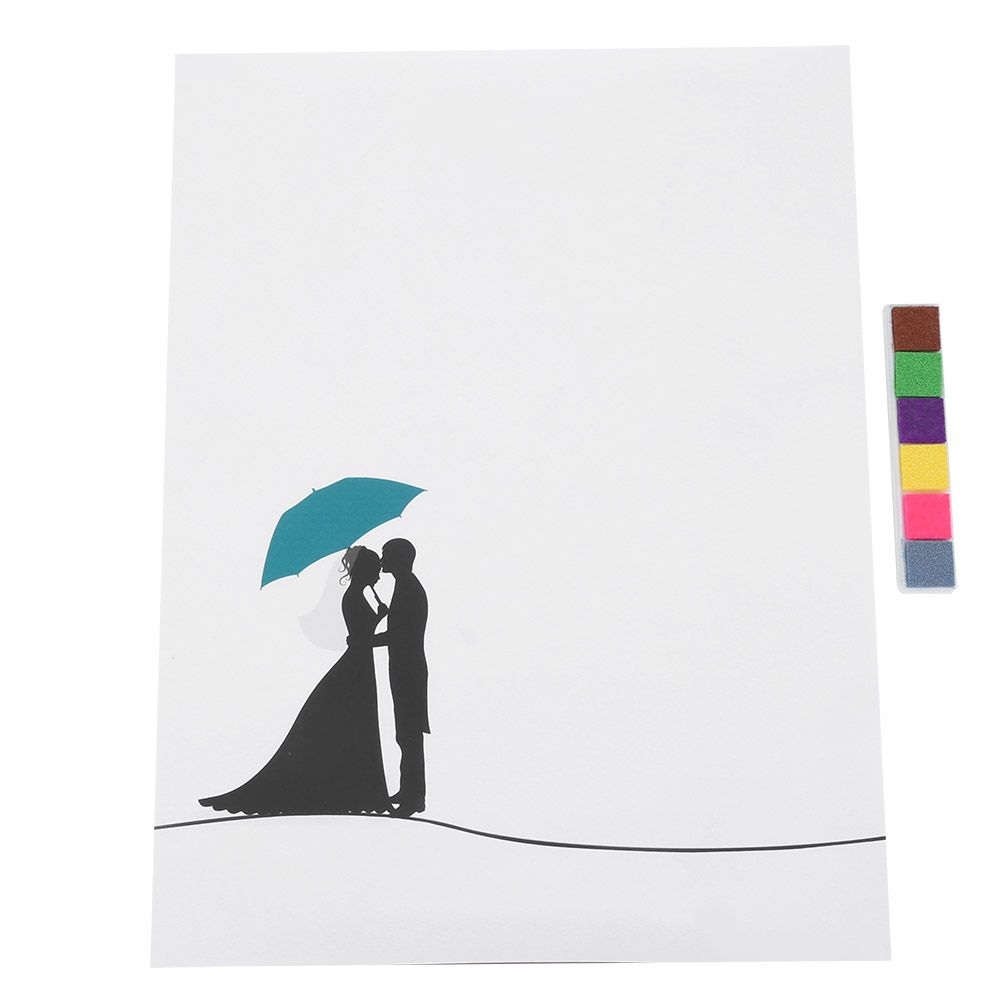DIY Innovative Fingerprint Guest Signature Painting for Wedding Ceremony view 6