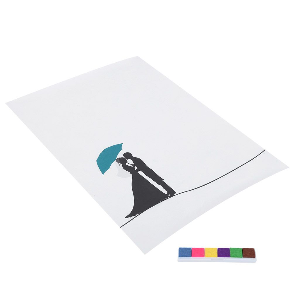 DIY Innovative Fingerprint Guest Signature Painting for Wedding Ceremony view 7