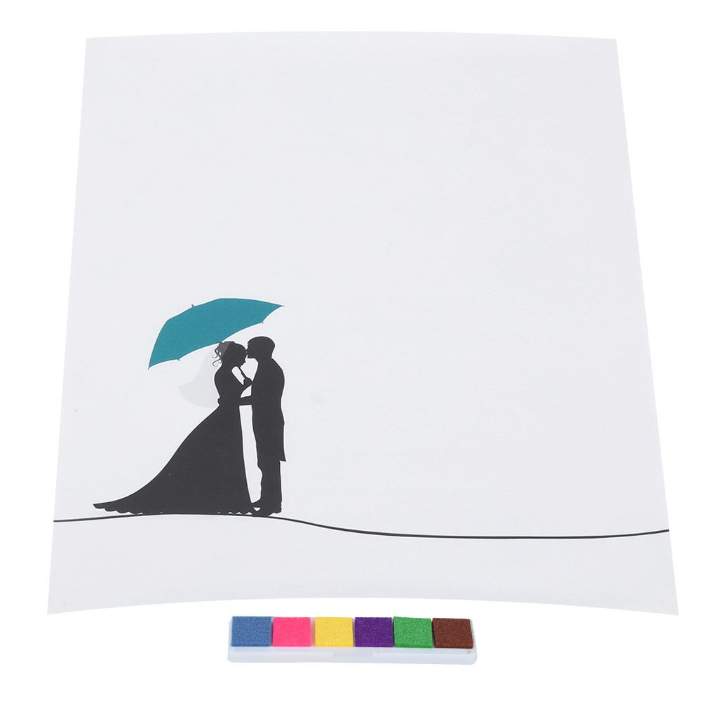 DIY Innovative Fingerprint Guest Signature Painting for Wedding Ceremony view 8