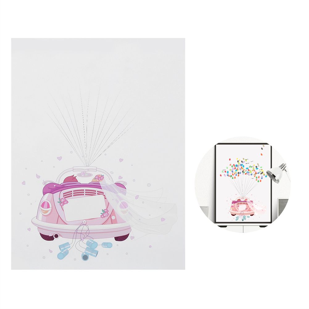 DIY Fingerprint Guest Book Tree Signin Book Wedding Anniversary Birthday Party view 10