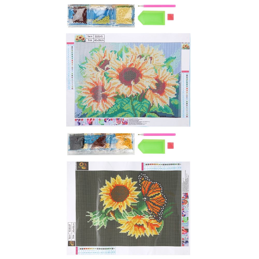 2Pcs DIY Landscape Pattern Diamond Painting Kit Handicraft for Home Bedroom — image 1