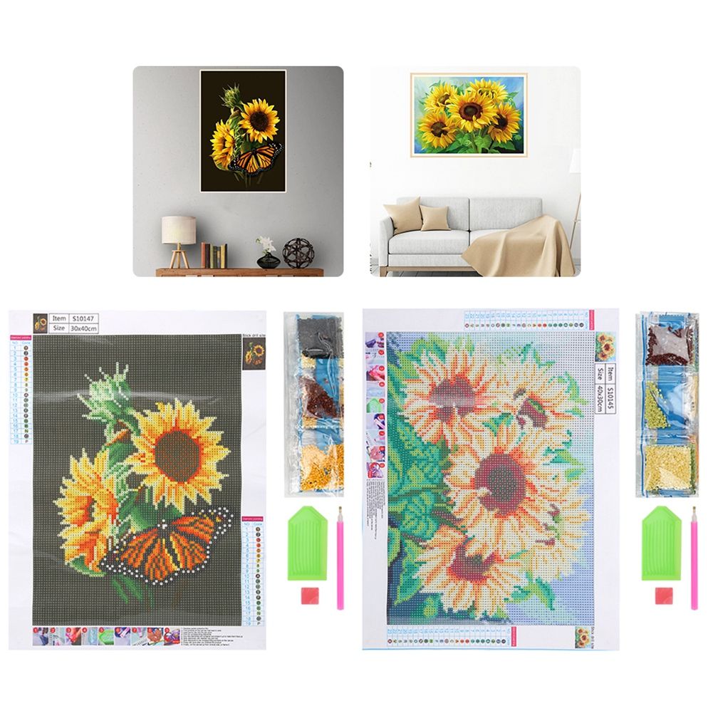 2Pcs DIY Landscape Pattern Diamond Painting Kit Handicraft for Home Bedroom view 9