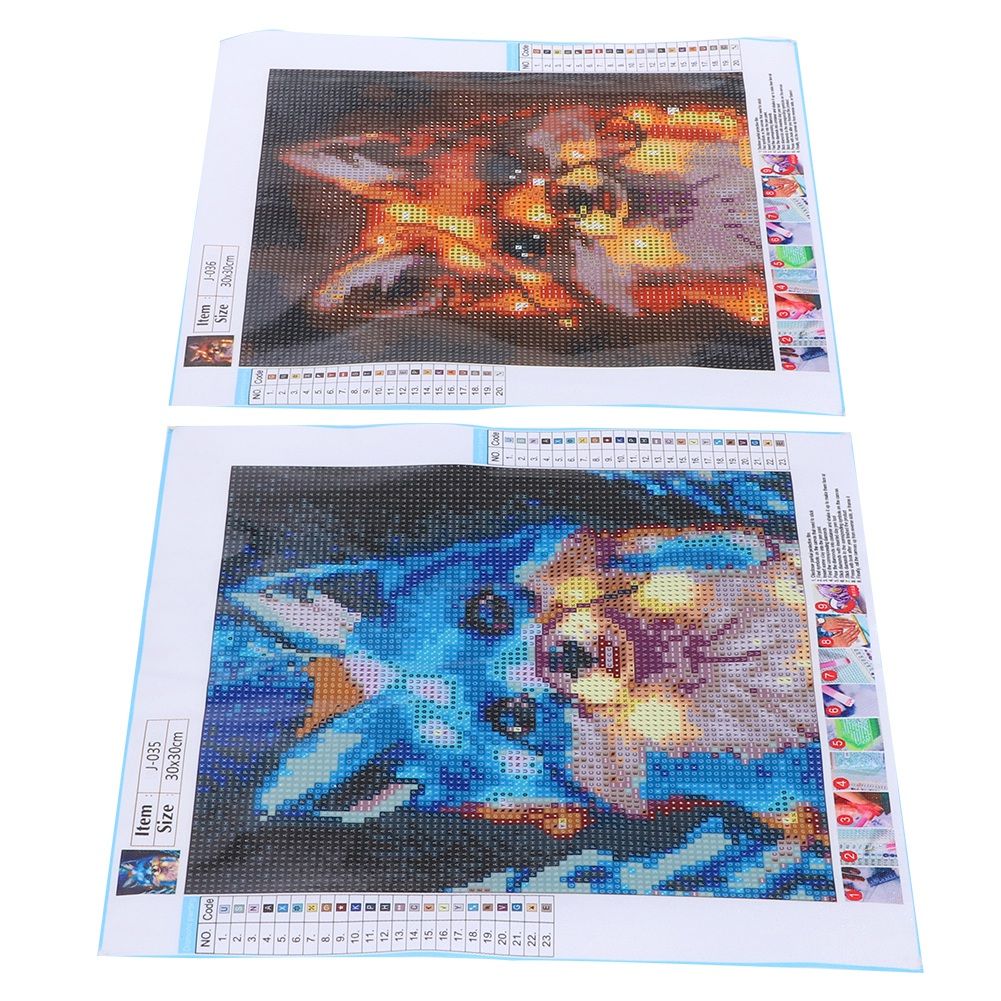 2Pcs DIY HandMade Diamond Painting Kits Art Crafts for Home Decoration 30x30cm view 6
