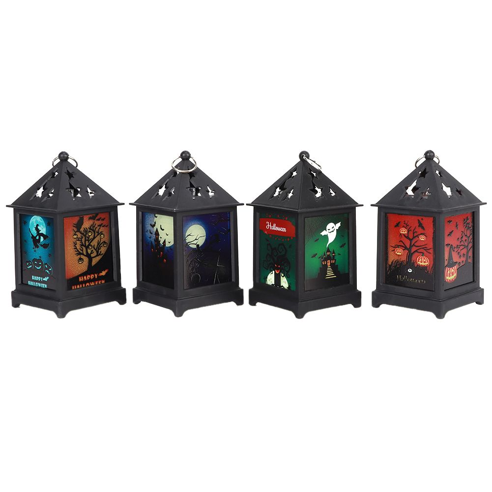 4Pcs/Set Halloween Vintage Hollow LED Night Light for Home Bar Decorative view 4