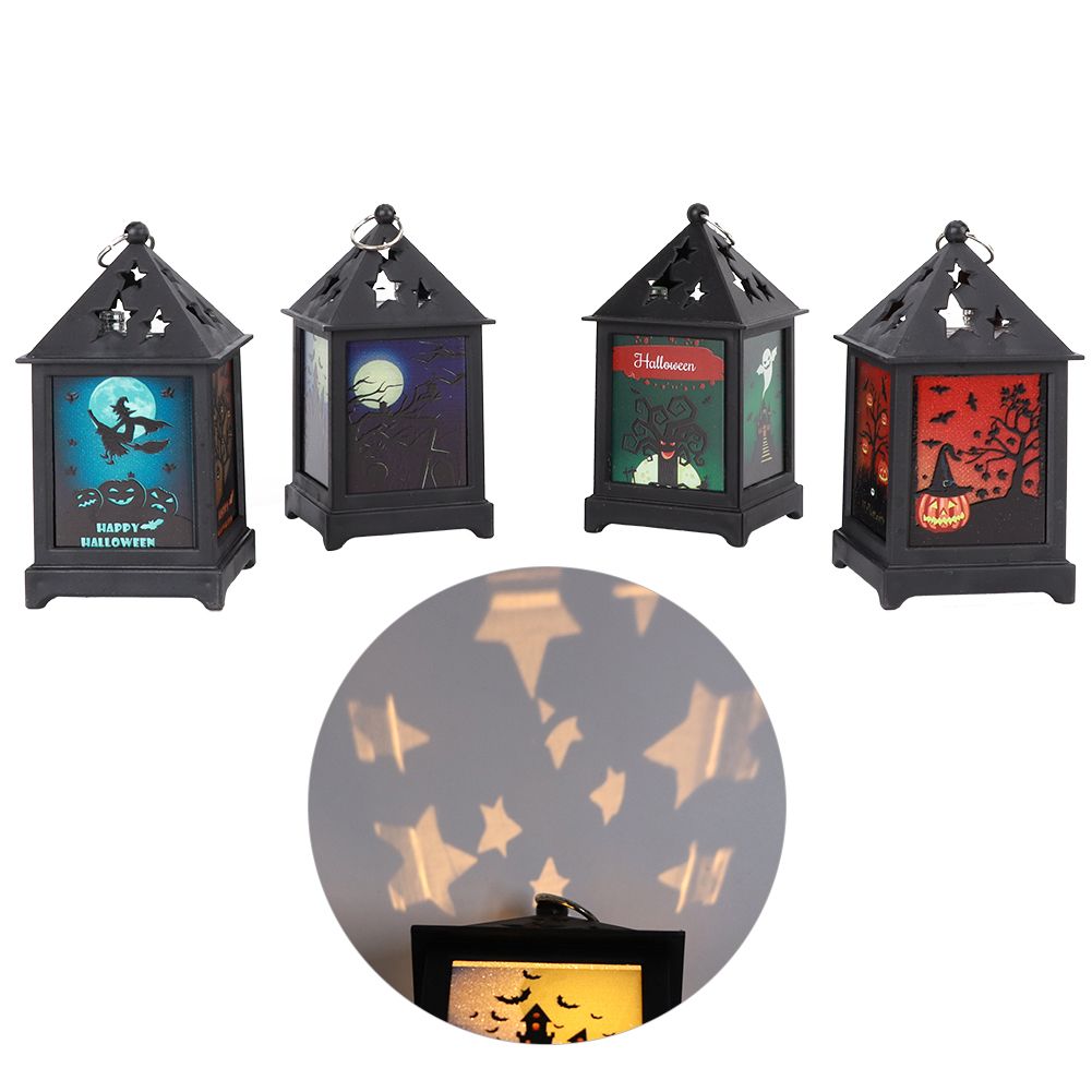 4Pcs/Set Halloween Vintage Hollow LED Night Light for Home Bar Decorative view 6