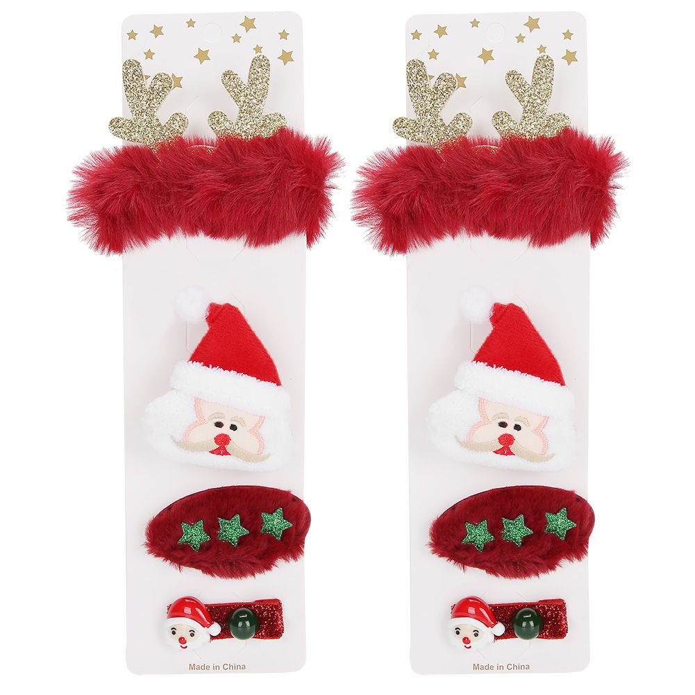 2 Set Cute Hairpin Brooch Hairband Hair Accessories Christmas Gift Decoration view 2