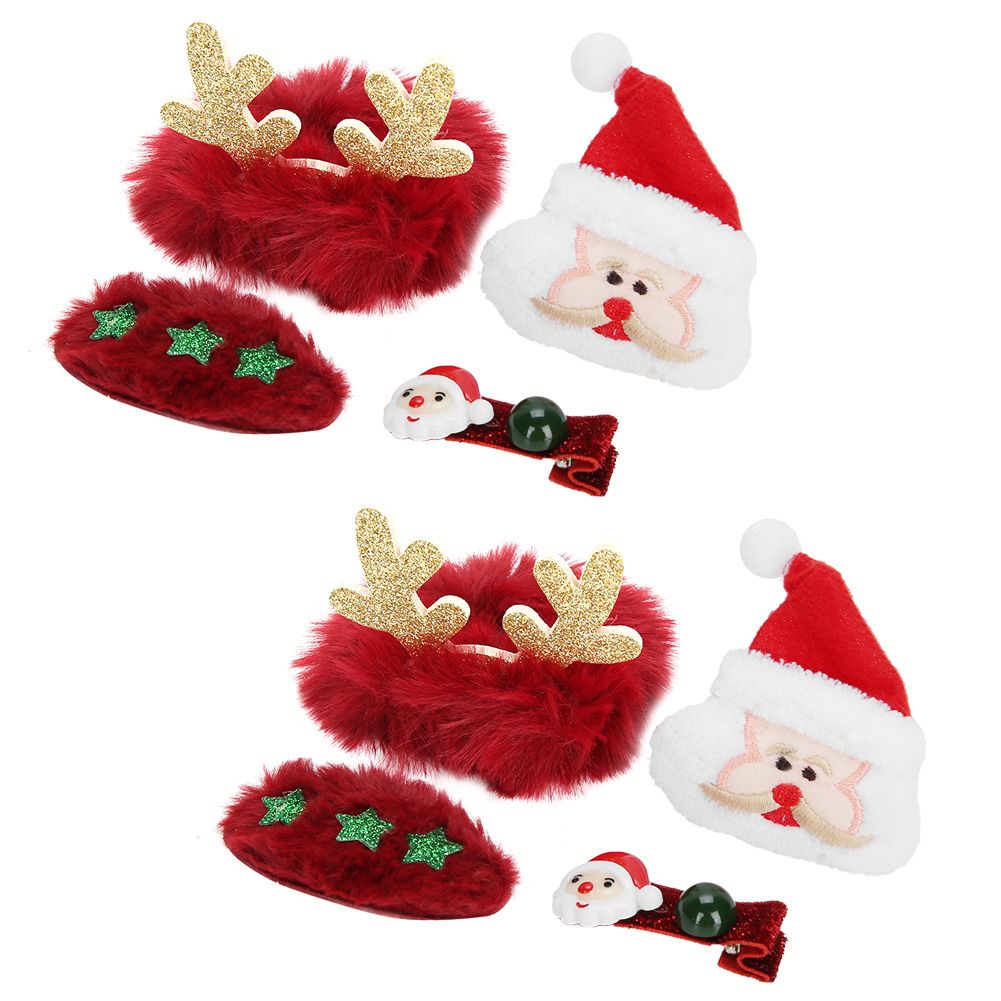 2 Set Cute Hairpin Brooch Hairband Hair Accessories Christmas Gift Decoration view 3