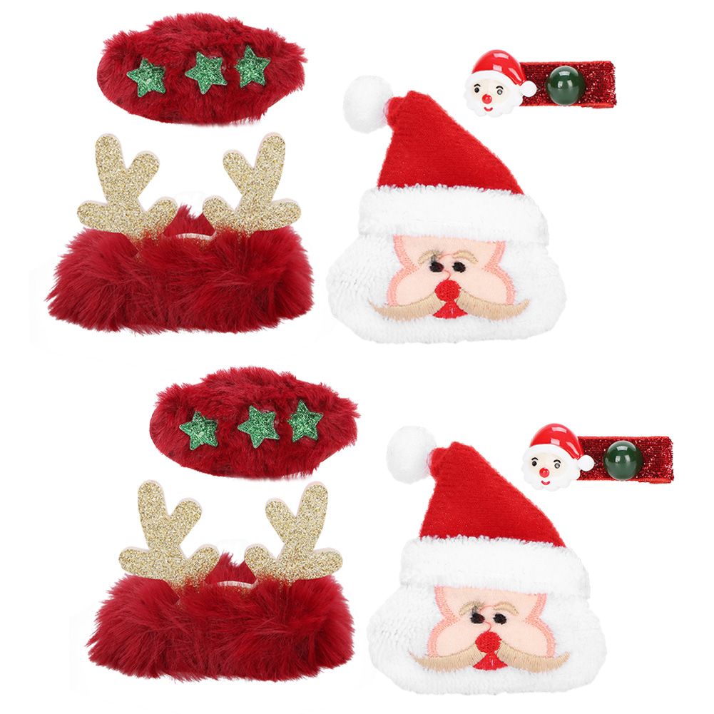 2 Set Cute Hairpin Brooch Hairband Hair Accessories Christmas Gift Decoration view 4