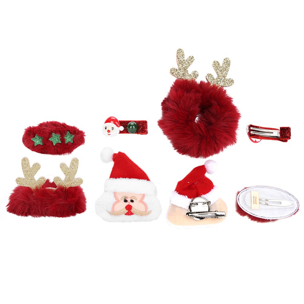 2 Set Cute Hairpin Brooch Hairband Hair Accessories Christmas Gift Decoration view 7