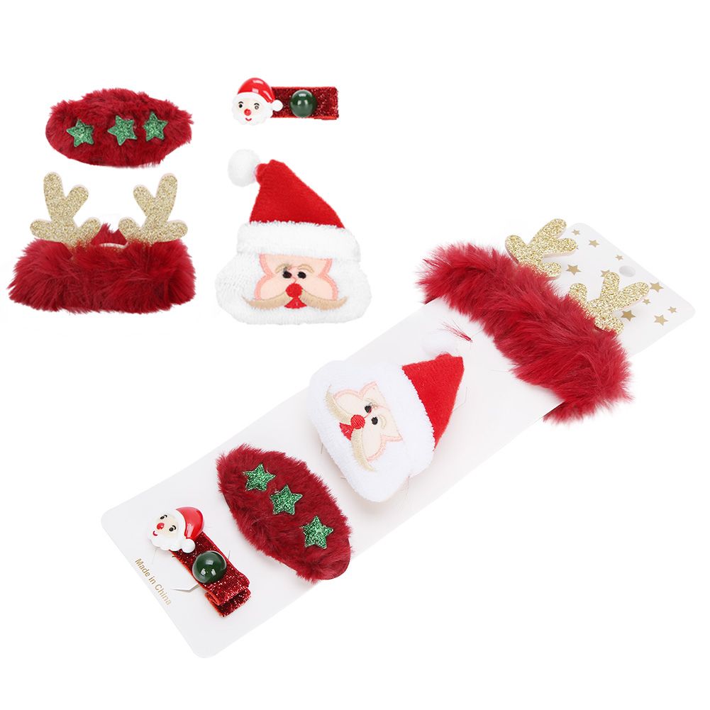 2 Set Cute Hairpin Brooch Hairband Hair Accessories Christmas Gift Decoration view 8