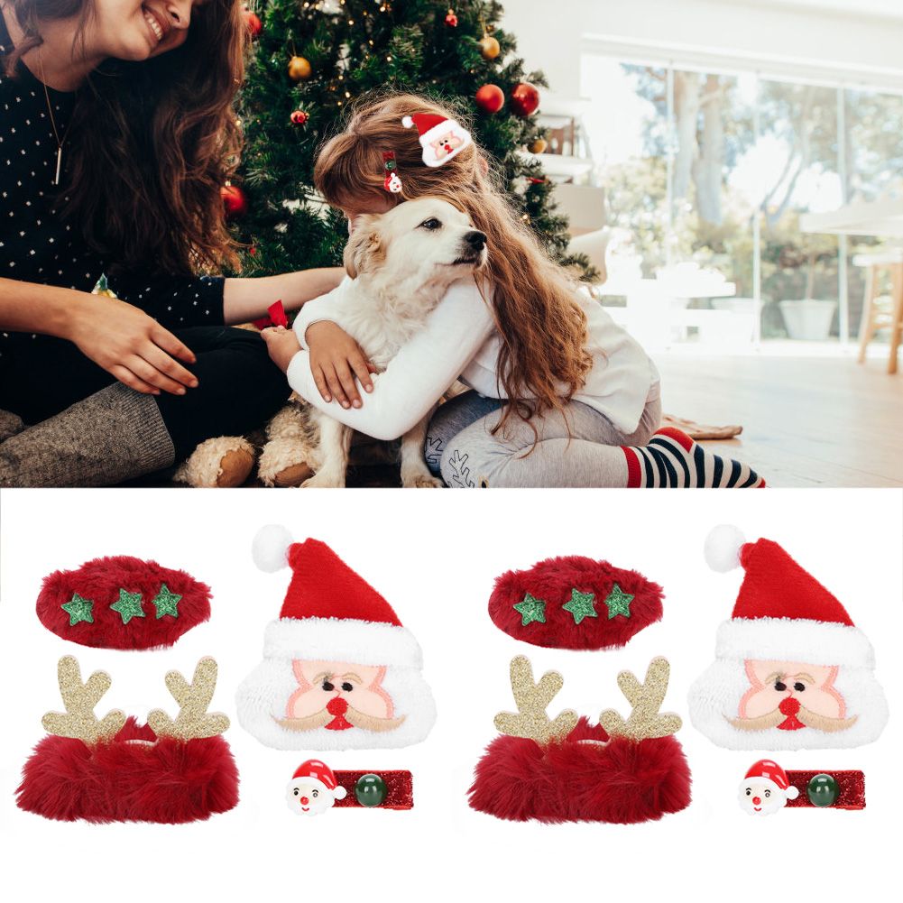 2 Set Cute Hairpin Brooch Hairband Hair Accessories Christmas Gift Decoration view 9
