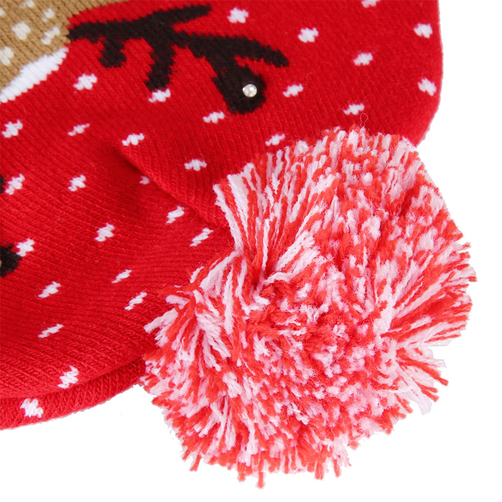 Stylish Luminous Light Up Christmas Hat Knitted Hat for Adult Children view 11