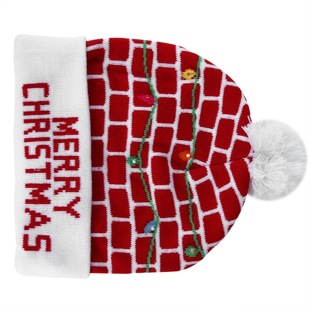 Christmas Knitted Soft Warm Winter Hat Light Hat for Children Adults Festivals view 4