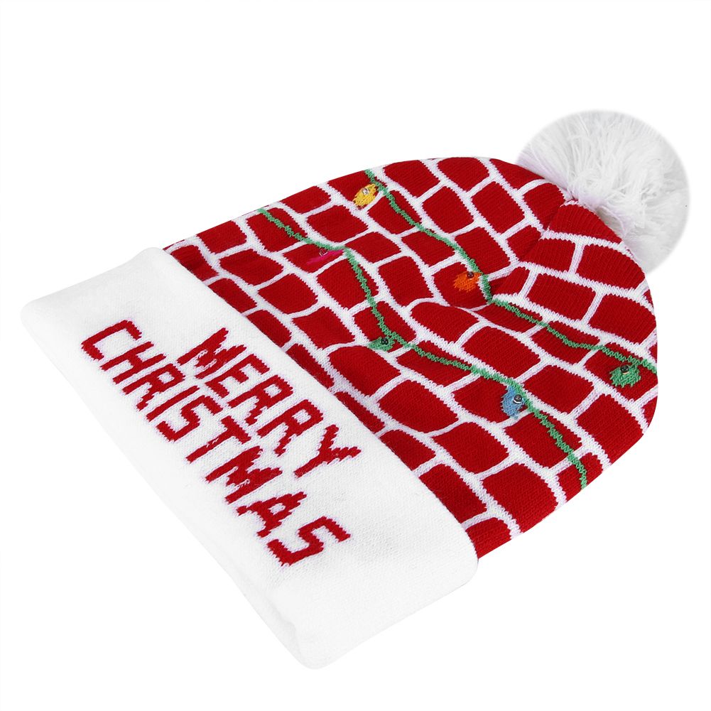 Christmas Knitted Soft Warm Winter Hat Light Hat for Children Adults Festivals view 7