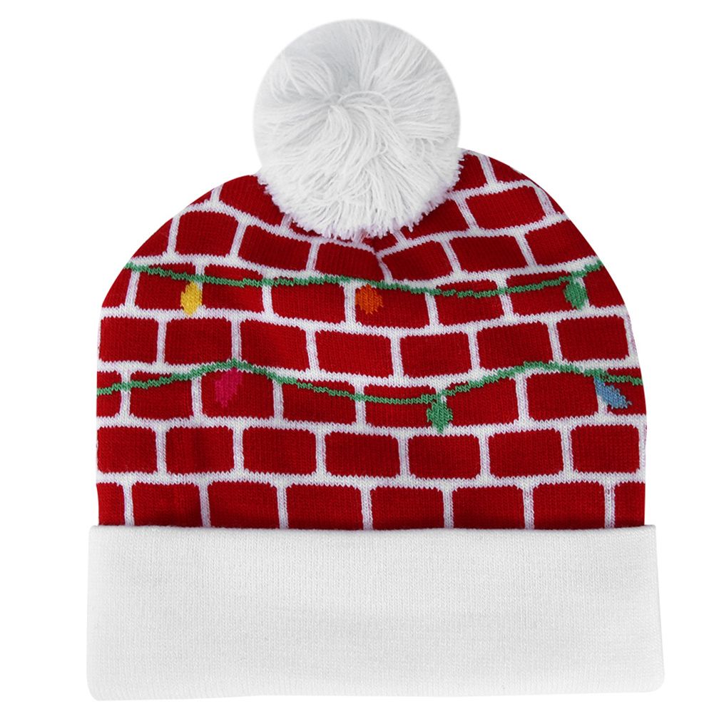 Christmas Knitted Soft Warm Winter Hat Light Hat for Children Adults Festivals view 11