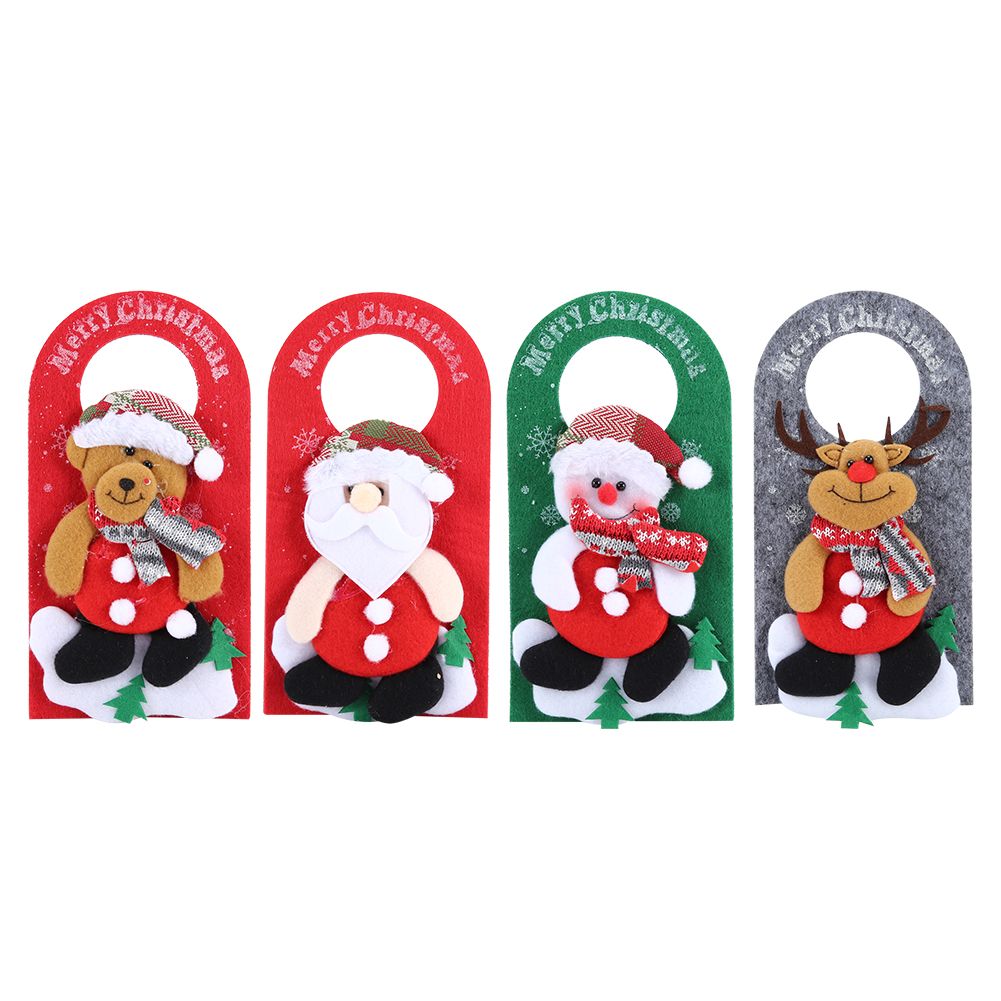 4PCS/Set Christmas Door Ornaments Cartoon Door Hanging Pendants for Hotel Shop view 2