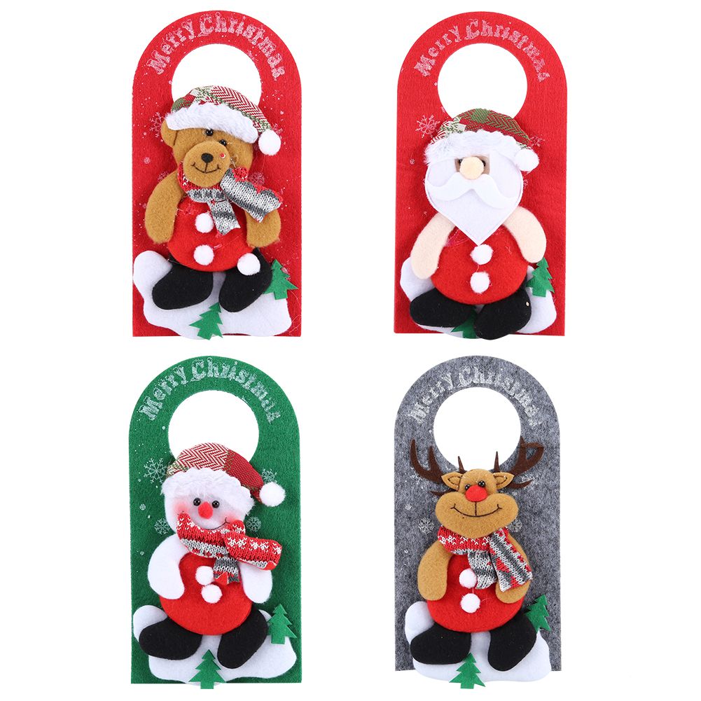 4PCS/Set Christmas Door Ornaments Cartoon Door Hanging Pendants for Hotel Shop view 3