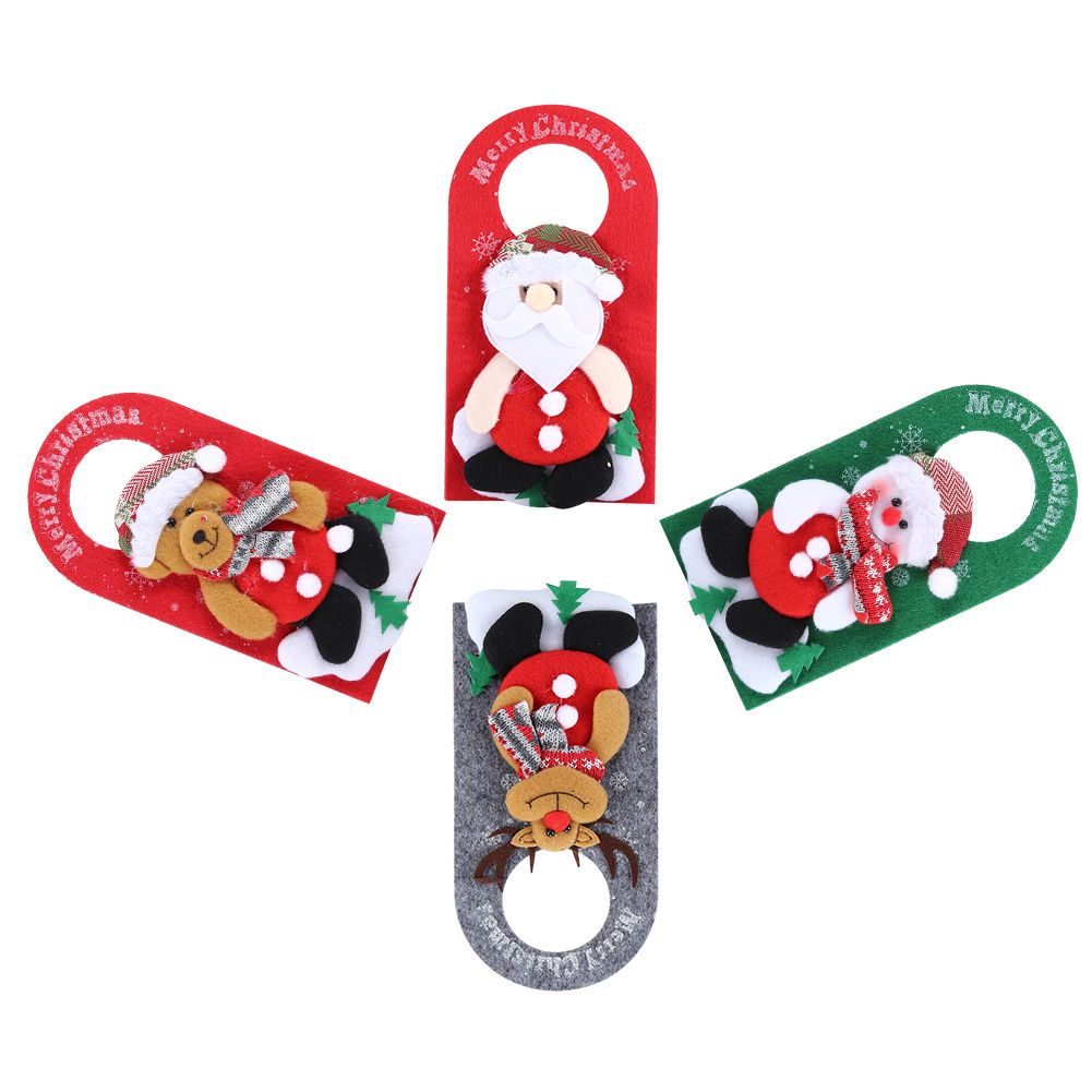 4PCS/Set Christmas Door Ornaments Cartoon Door Hanging Pendants for Hotel Shop view 6