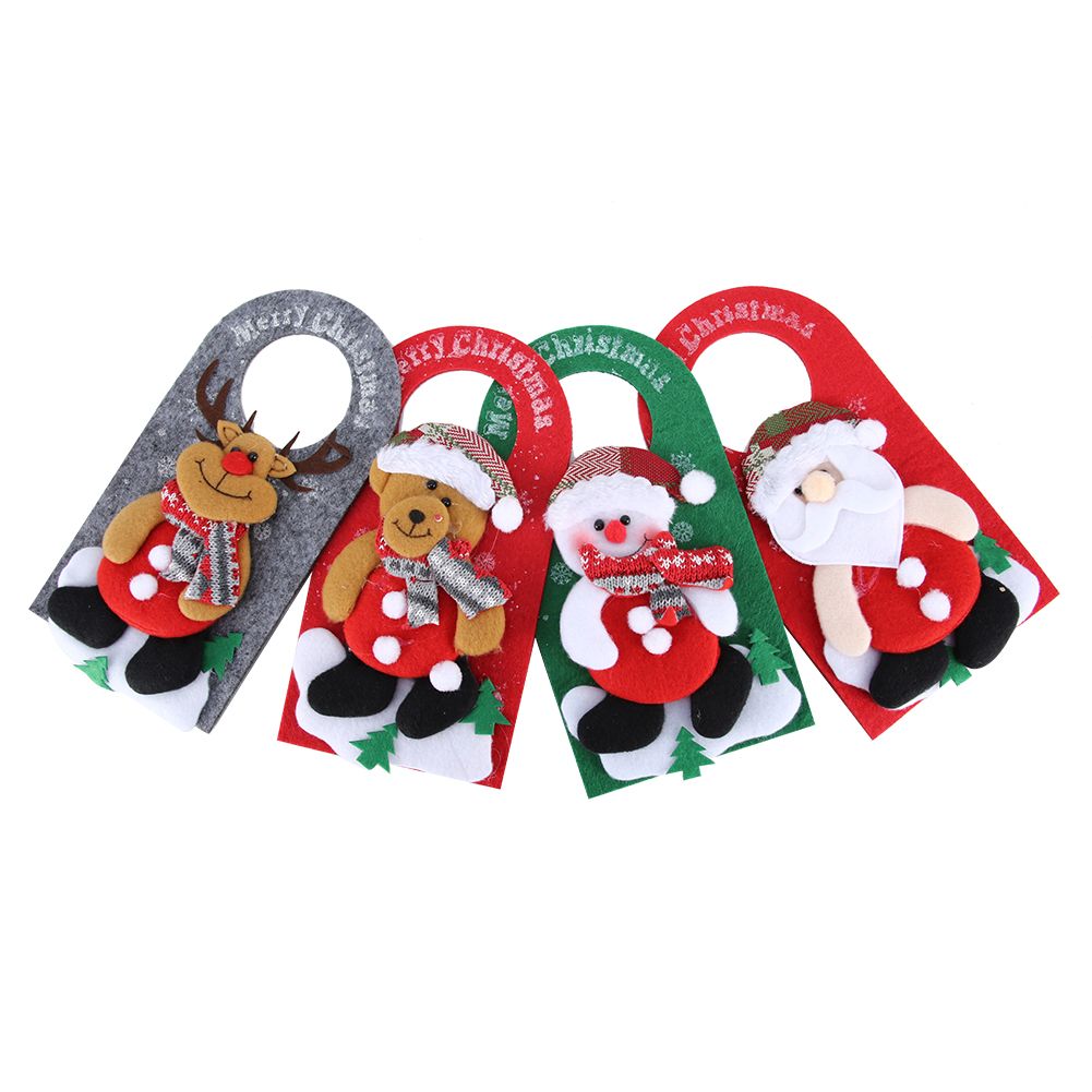 4PCS/Set Christmas Door Ornaments Cartoon Door Hanging Pendants for Hotel Shop view 7